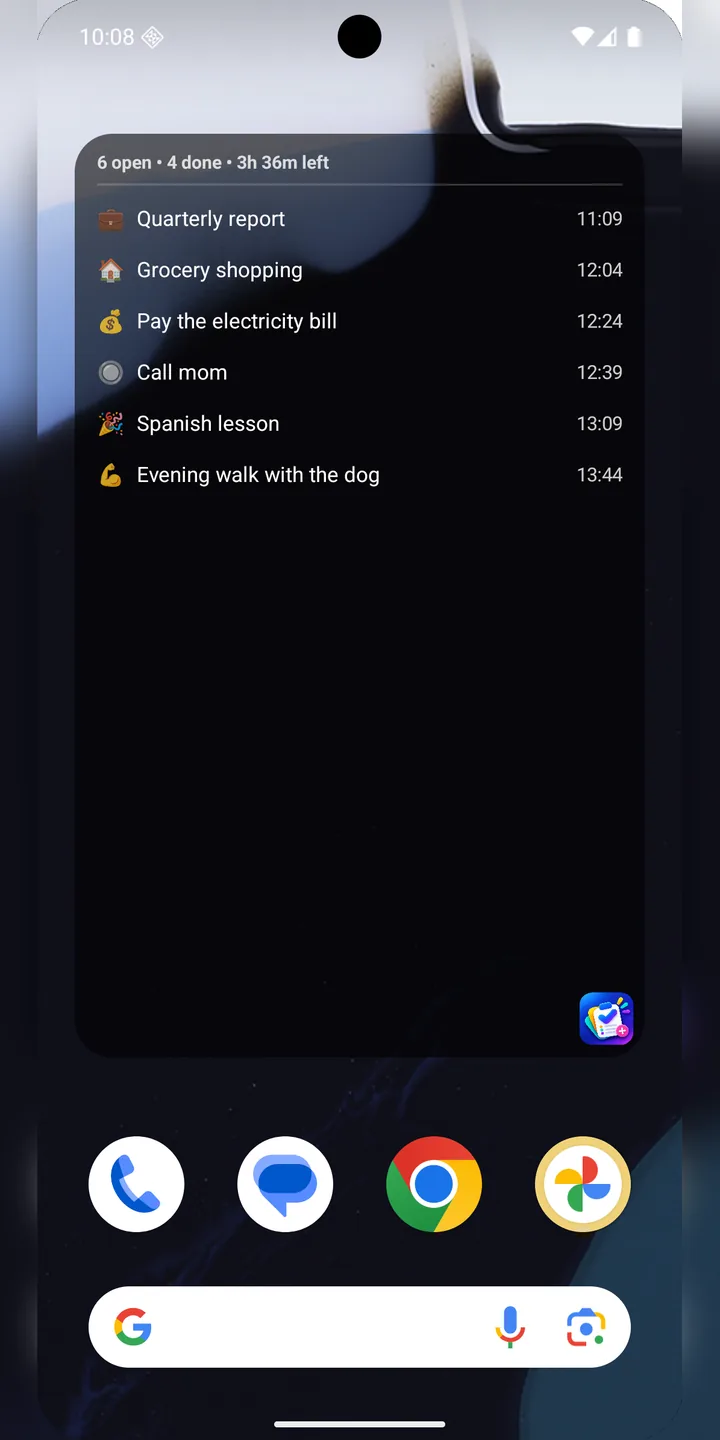 Home screen widget
